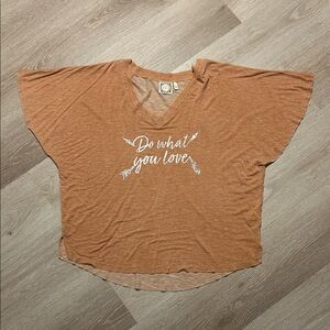 TruSelf Dolman Sleeve Lightweight V Neck Women's Graphic Top